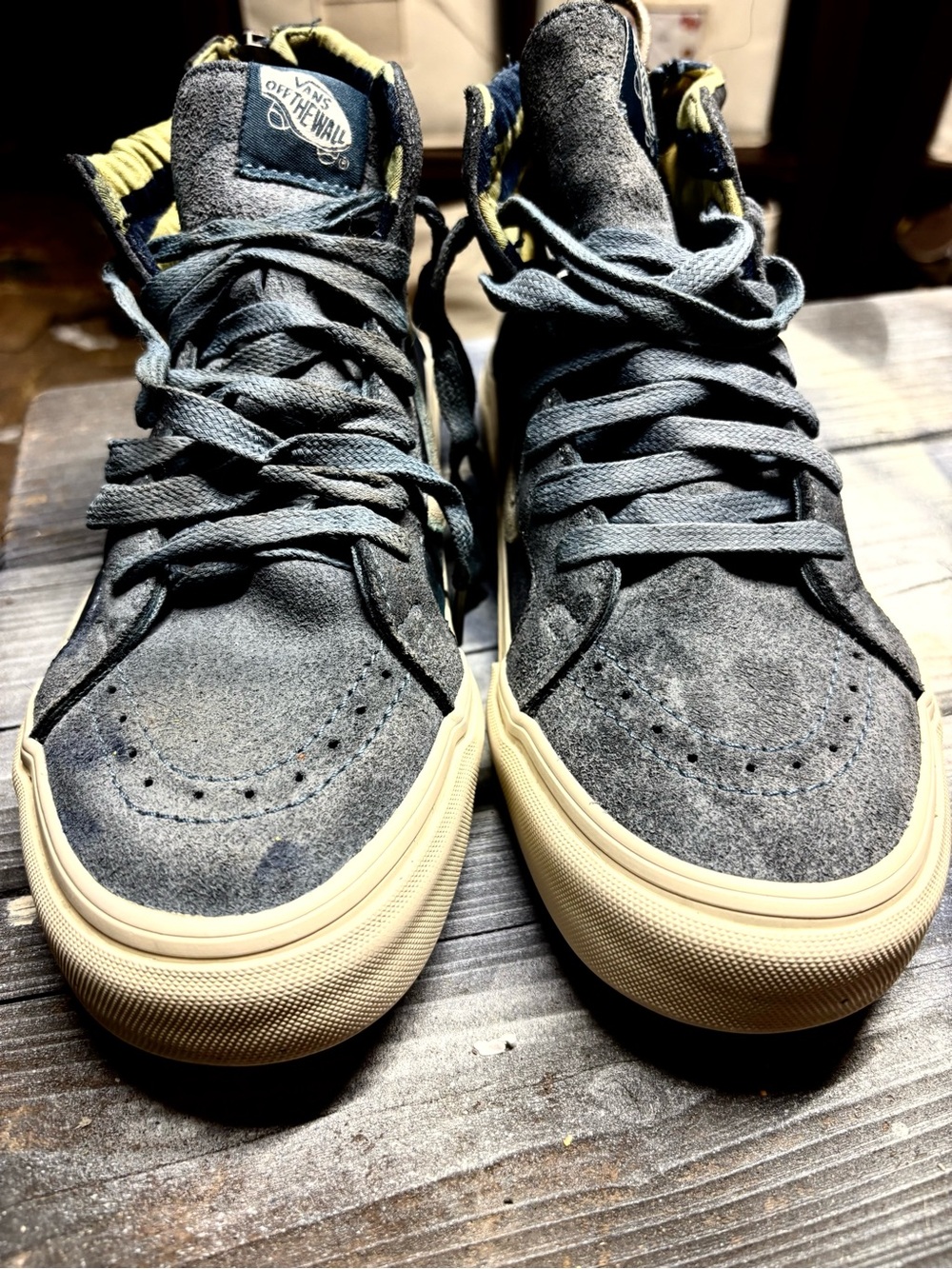 Vans Men's Sk8-Hi Suede High-Top Sneakers in Charcoal womens 10